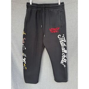 Looney Tunes‎ x Shoe Palace Mens Large Sweatpants Black Thats all Folks Thick